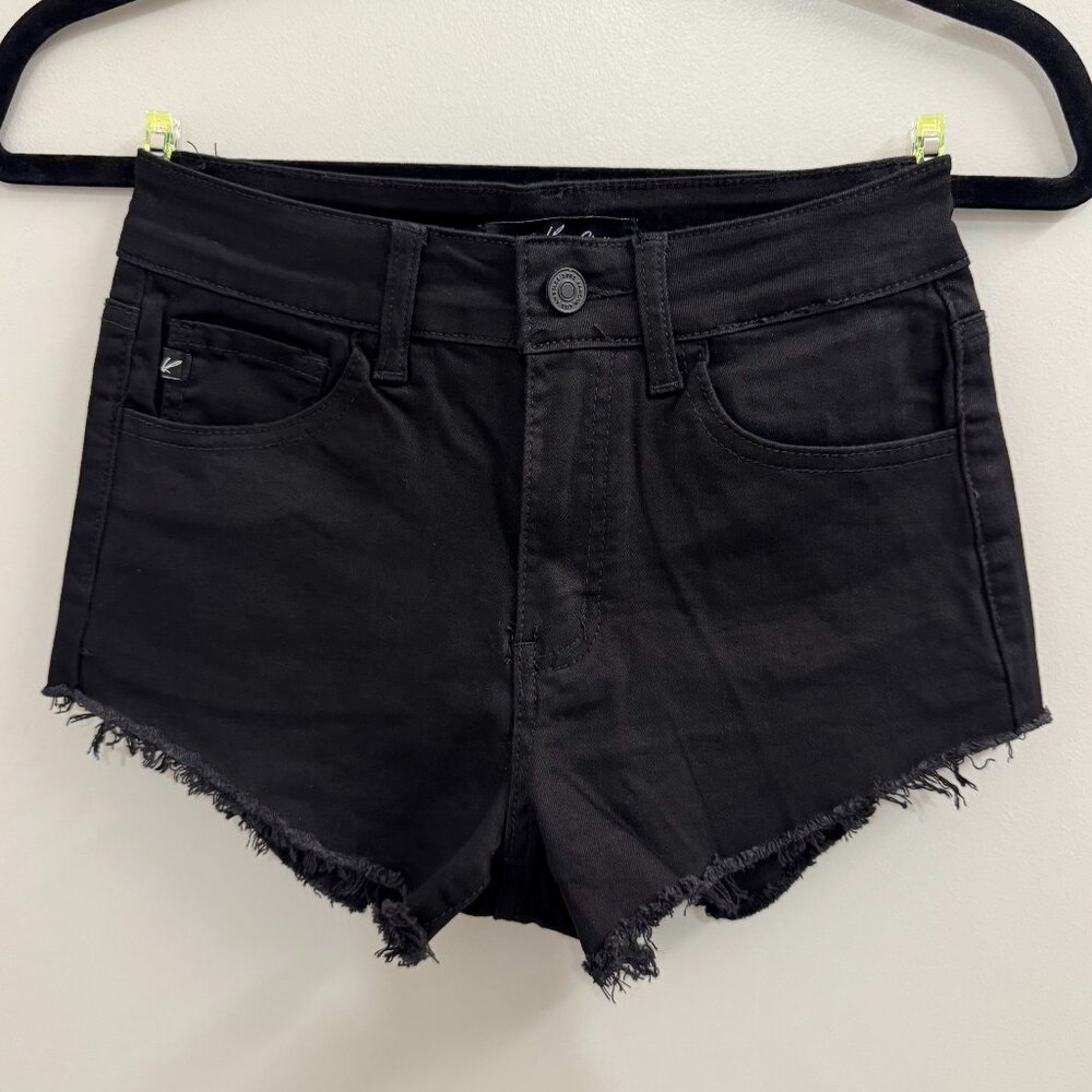 Women's Size 24 Black High-Rise Denim Shorts